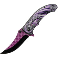 Rite Edge Dragon Scale Linerlock A/O CN300551PU 3.25 in Stainless Steel Assisted Opening Folding Knife