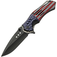 Rite Edge Flag Linerlock A/O 3.50 in Stainless Steel Assisted Opening Folding Knife