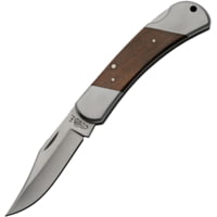 Rite Edge Lockback Brown Wood Folding Knife