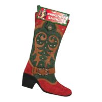 River's Edge Cowboy Boot Christmas Stocking 1726