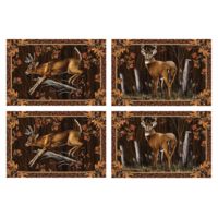 River's Edge Set of 4 Deer Placemats