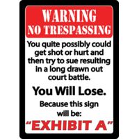 River's Edge Rivers Edge Embossed Sign 12"x17" "exhibit A"