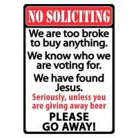 River's Edge Sign 12"x17" "no Soliciting"