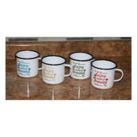 River's Edge Coffee Cup Set 4-Piece - Porcelain Enamel
