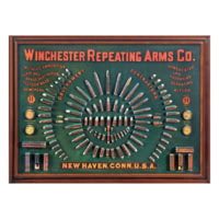 River's Edge 12in x 17in Tin Sign - Winchester Cartridge Board