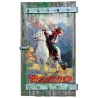 Rockin' W Brand Winchester &quot;cowboy &amp; Bear&quot;shutter 3d Sign
