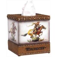 Rockin' W Brand Winchester Horse &amp; Rider Tissue Box !