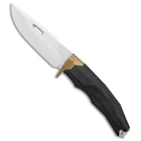 Rockstead Ritsu-ZDP Fixed Blade Wood Micarta w/ Gold Ti Bolster