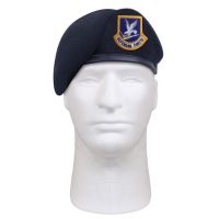 Rothco Inspection Ready Beret With USAF Flash - Midnight Navy Blue