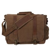Rothco Vintage Canvas Pathfinder Laptop Bag With Leather Accents