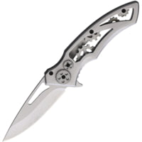 S-TEC Steampunk Framelock 3.75 in Stainless Steel Folding Knife