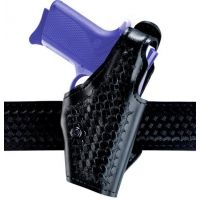 Safariland 2 "Hi-Ride", Level I Retention Holster - Cordovan Basketweave, Left Hand 2-77-072-2R