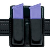 Safariland 75 Double Mag Pouch Without Flaps - Hi Gloss Black, Ambidextrous 75-53-9