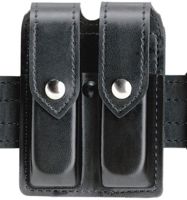 Safariland 77 Double Handgun Magazine Pouch - Basketweave Brown, Ambidextrous 77-76-3HS