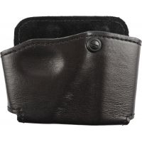 Safariland 573 Concealment Magazine Holder, Paddle, Single w/Cuff Pouch - Plain Cordovan, Ambidextrous 573-53-062