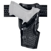 Safariland Mid-Ride, Level II Retention - Basketweave Hi Gloss Black, Left 295-383-982