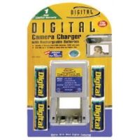 Sakar 4 AA NiMh Batteries w/ Charger 2000 mAh 110/220V Rechargeable Battery Charger Kit CH-1850