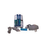 Sakar 4 AA NiMh Batteries w/ 2 Hour Charger &amp; Car Cord Rechargeable Battery Charger Kit CH-3925