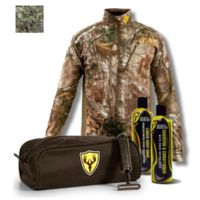 ScentBlocker Mens Performance 1/4 Zip Sweatshirt w/Micro Travel Bag