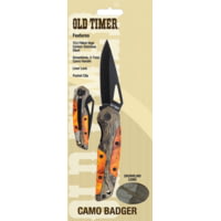 Schrade Badger Linerlock Camo Folding Knife