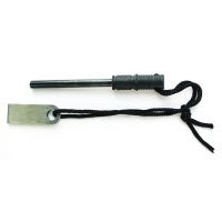 Schrade Large Ferro Rod w/Striker Plate and Lanyard