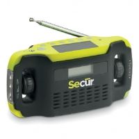Secur Digital Solar Emergency Radio/LED Flashlight,14 Lumens