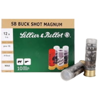 Sellier &amp; Bellot SB 12 Gauge 15 Pellet 3in Shotgun Buckshot Ammunition