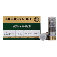 Sellier &amp; Bellot SB 12 Gauge 27 Pellet 2.75in Shotgun Buckshot Ammunition