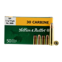 Sellier &amp; Bellot 30 Carbine 110 Grain Soft Point Rifle Ammunition