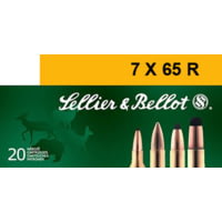 Sellier &amp; Bellot 7x65R 173 Grain Soft Point Cut-Through Edge Rifle Ammunition