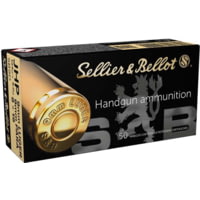 Sellier &amp; Bellot 9mm Luger 124 Grain Jacketed Hollow Point Brass Cased Pistol Ammunition