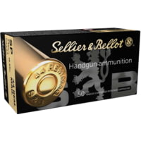 Sellier &amp; Bellot 44 Remington Magnum 240 Grain Semi Jacketed Soft Point CuZn 10 Cased Pistol Ammunition