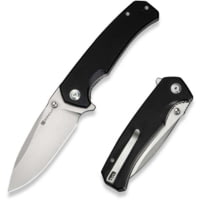 SENCUT Skarnax Flipper &amp; Thumb Stud Knife Black G10 Handle 3.79inch Satin Finished 9cr18mov Blade S24025-1