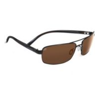 Serengeti San Remo Single Vision Prescription Sunglasses, Satin Black/Grey Stripe Frame-7605SV