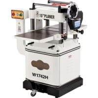 Shop Fox 15in Planer with Cast Iron Wings, Mobile Base and Spiral Cutterhead