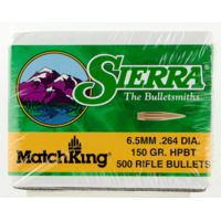 Sierra Bullets .264 Caliber 150 Grain HPBT MatchKing 500 Rifle Bullets