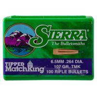 Sierra Bullets 6.5mm Caliber 107 Grain Tipped MatchKing Rifle Bullets