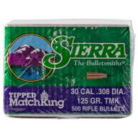 Sierra Bullets .30 Caliber 125 Grain Tipped MatchKing 500 Rifle Bullets
