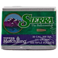 Sierra Bullets .30 Caliber 155 Grain Tipped MatchKing 500 Rifle Bullets