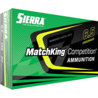 Sierra Bullets MatchKing 6.5mm Creedmoor 140 Grain Hollow Point Boat Tail Brass Cased Rifle Ammunition
