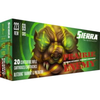Sierra Bullets Prairie Enemy .223 Remington 69 Grain, Sierra Bullets BlitzKing Cased Centerfire Rifle Ammunition
