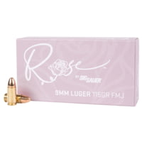 SIG SAUER Rose 9mm Luger 115 Grain Full Metal Jacket Brass Cased Pistol Ammunition
