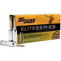 SIG SAUER Elite Accubond 6.5mm Creedmoor 140 Grain Bonded Tipped Brass Cased Rifle Ammunition