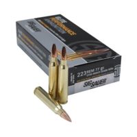 SIG SAUER Elite Match Grade .223 Remington 77 grain Open Tip Match Brass Cased Centerfire Rifle Ammunition