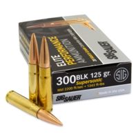 SIG SAUER SIG Match Grade Rifle Ammunition .300 AAC Blackout 125 grain Open Tip Match Brass Cased Centerfire Rifle Ammunition