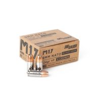 SIG SAUER Elite V-Crown 9 mm +P 124 grain Jacketed Hollow Point Brass Cased Centerfire Pistol Ammunition