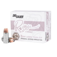 SIG SAUER Rose 9mm Luger 115 Grain Jacketed Hollow Point Pistol Ammunition