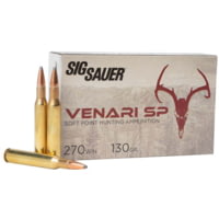 SIG SAUER Venari .270 Winchester 130 Grain Soft Point Brass Cased Rifle Ammunition