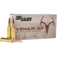 SIG SAUER Venari 6.5mm Creedmoor 129 grain Soft Point (SP) Brass Cased Rifle Ammunition