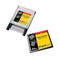 SimpleTech Compact Flash 64MB Card w/ Adaptor and Shipping